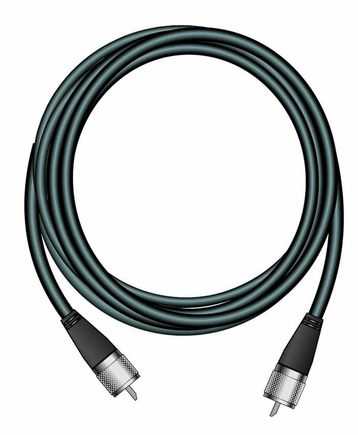 9' Rg58A/U Coax Cable With Pl259 Connectors