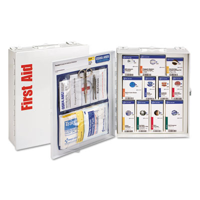 First Aid Only Class A SC First Aid Cabinet - Carrying Handle, Wall Mountable, Portable - White - Steel