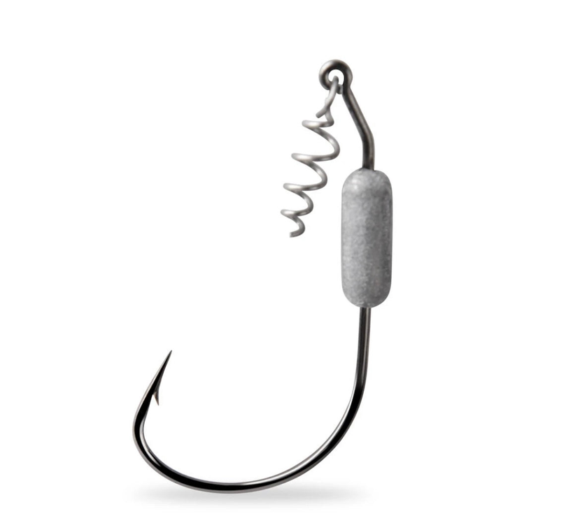 Power Lock + Spring Keeper Hook (Mustad) 1/8 oz - 1/0  Black Nickel