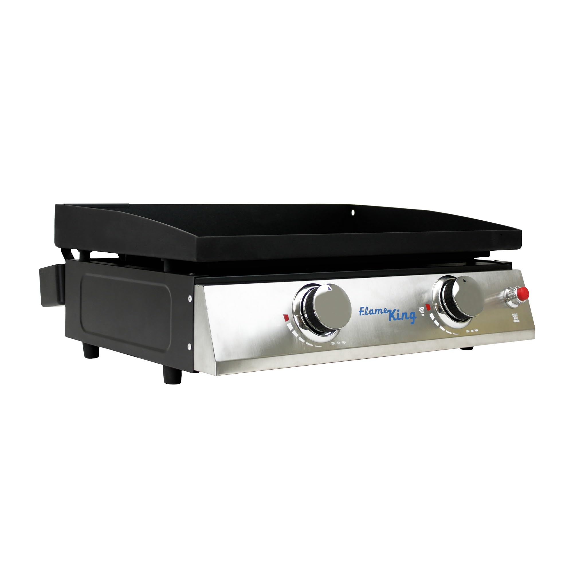 2BURNER PROPANE TABLETOP 22IN HEAVY DUTY FLAT TOP CAST IRON GRIDDLE GRILL STAT