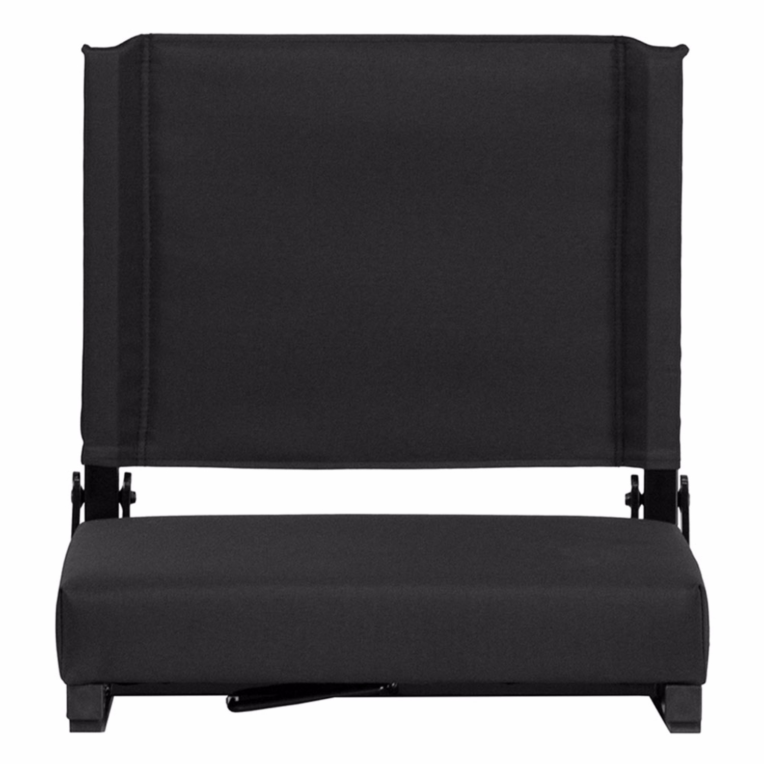 Grandstand Comfort Seats by Flash with 500 LB. Weight Capacity Lightweight Aluminum Frame and Ultra-Padded Seat in Black