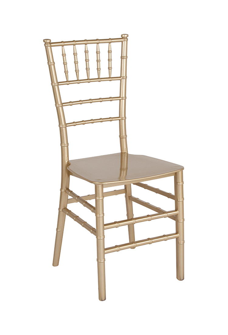 HERCULES Series Gold Resin Stacking Chiavari Chair