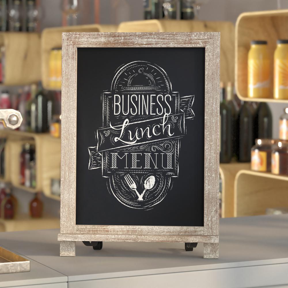 Canterbury 12" x 17" Weathered Tabletop Magnetic Chalkboard Sign