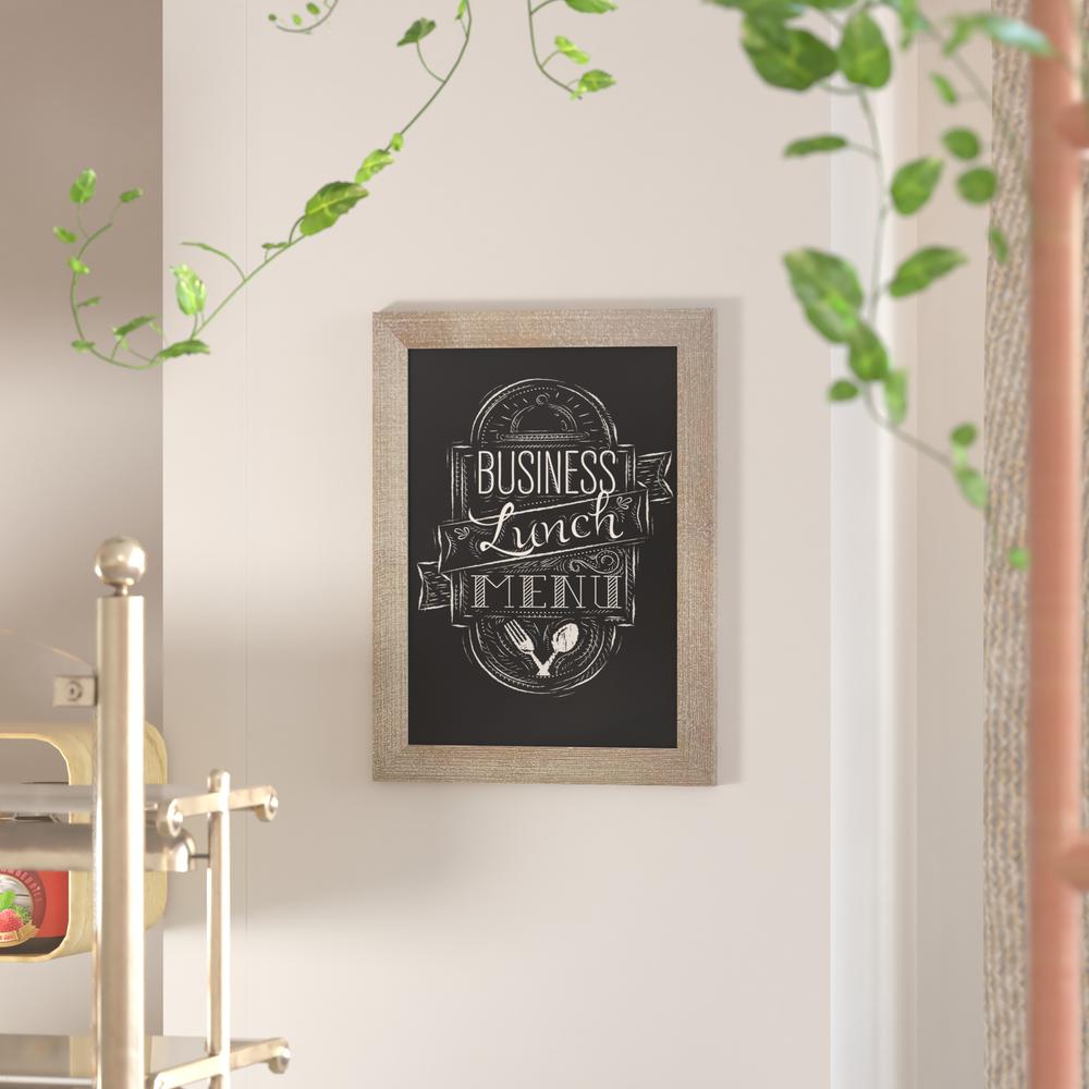 Canterbury 18" x 24" Weathered Wall Mount Magnetic Chalkboard Sign