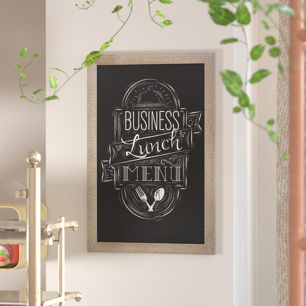 Canterbury 24" x 36" Weathered Wall Mount Magnetic Chalkboard Sign