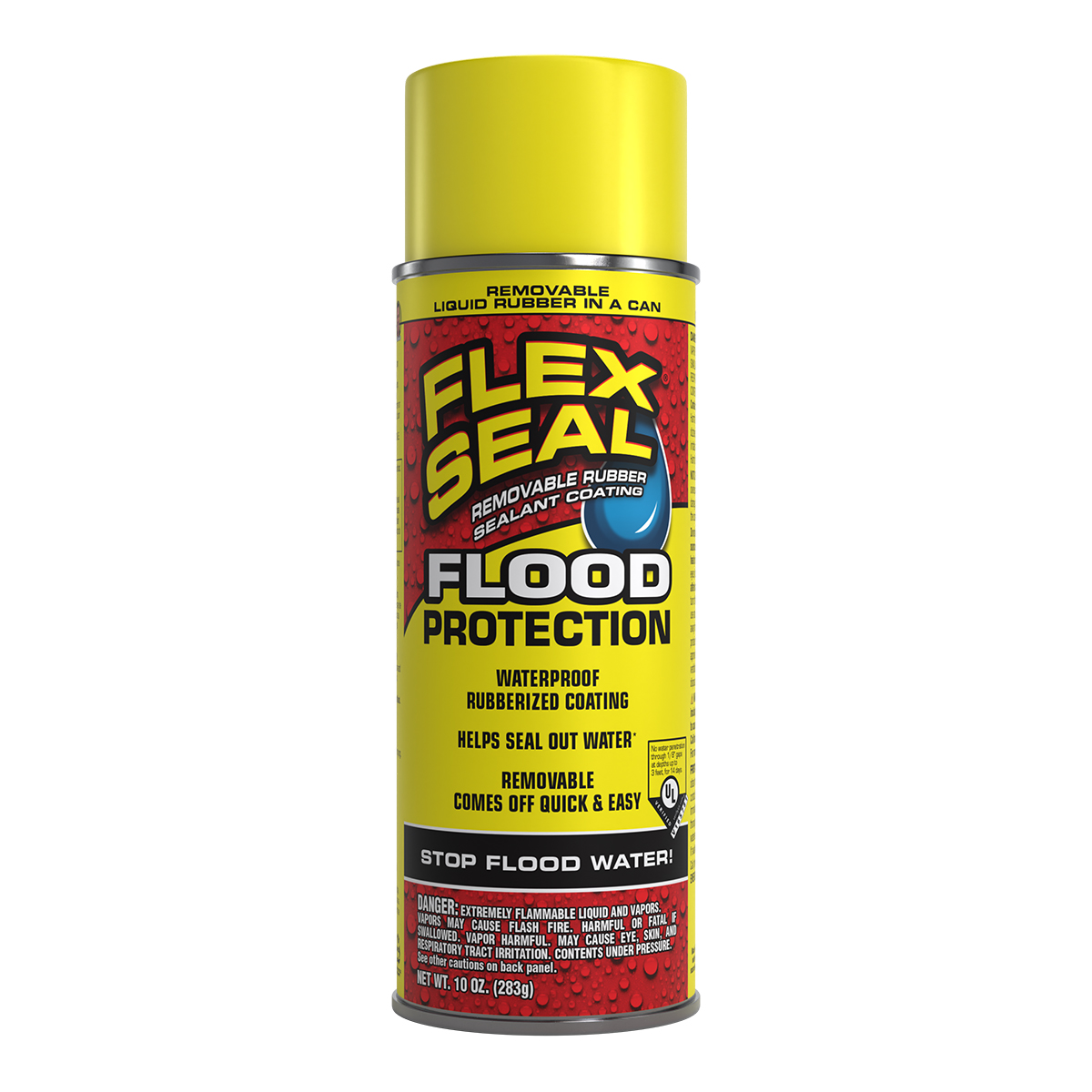 Flex Seal Flood Protection Spray RPSYELR16 - Spray Waterproof Rubberized Coating Flood Sealant Waterproof Removeable Easy-Apply 