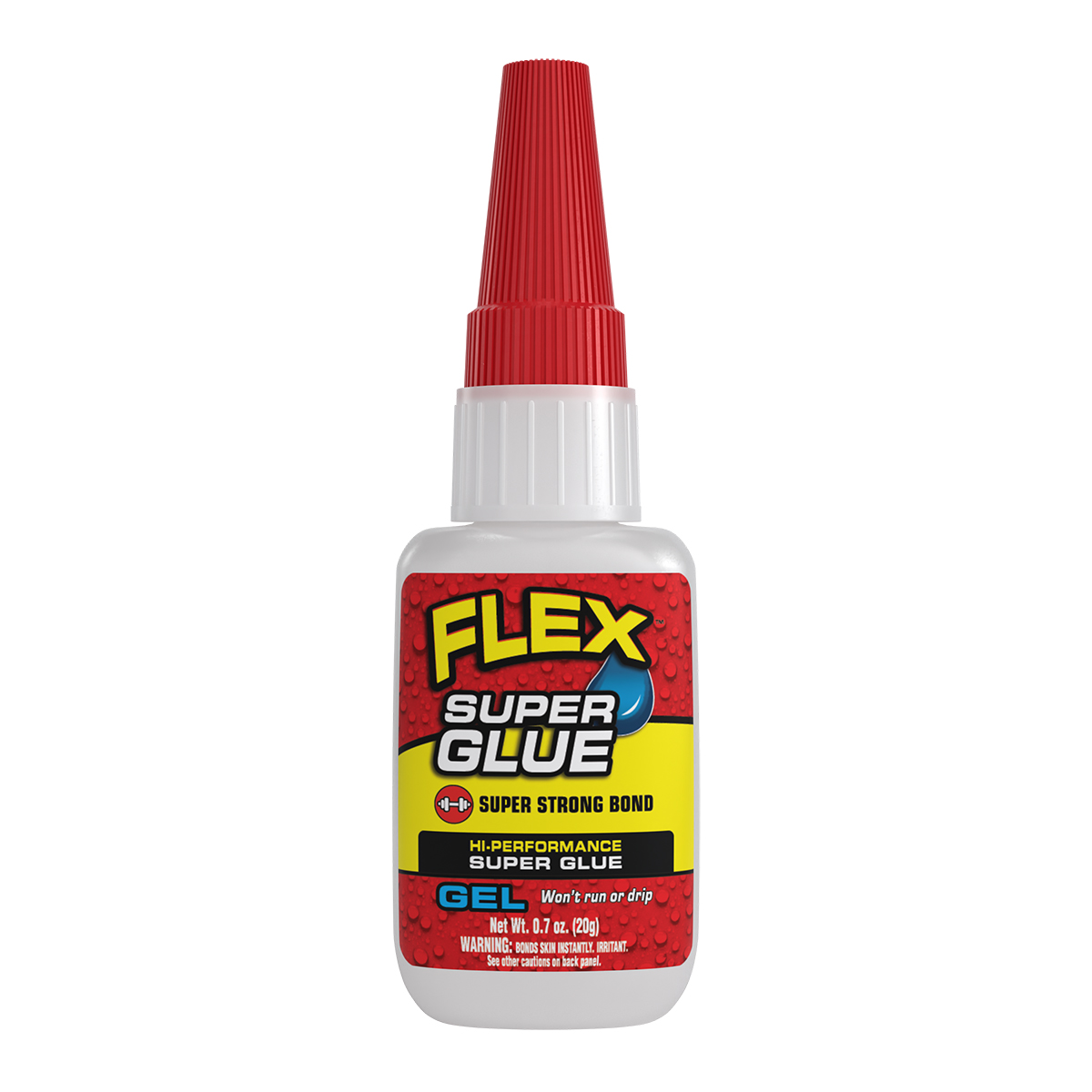 Flex Seal Flex Super Glue Gel SGGELB20 - Precision Tip Strong No-Drip Formula Glue for Smooth Bonds on Vertical and Uneven Surfa