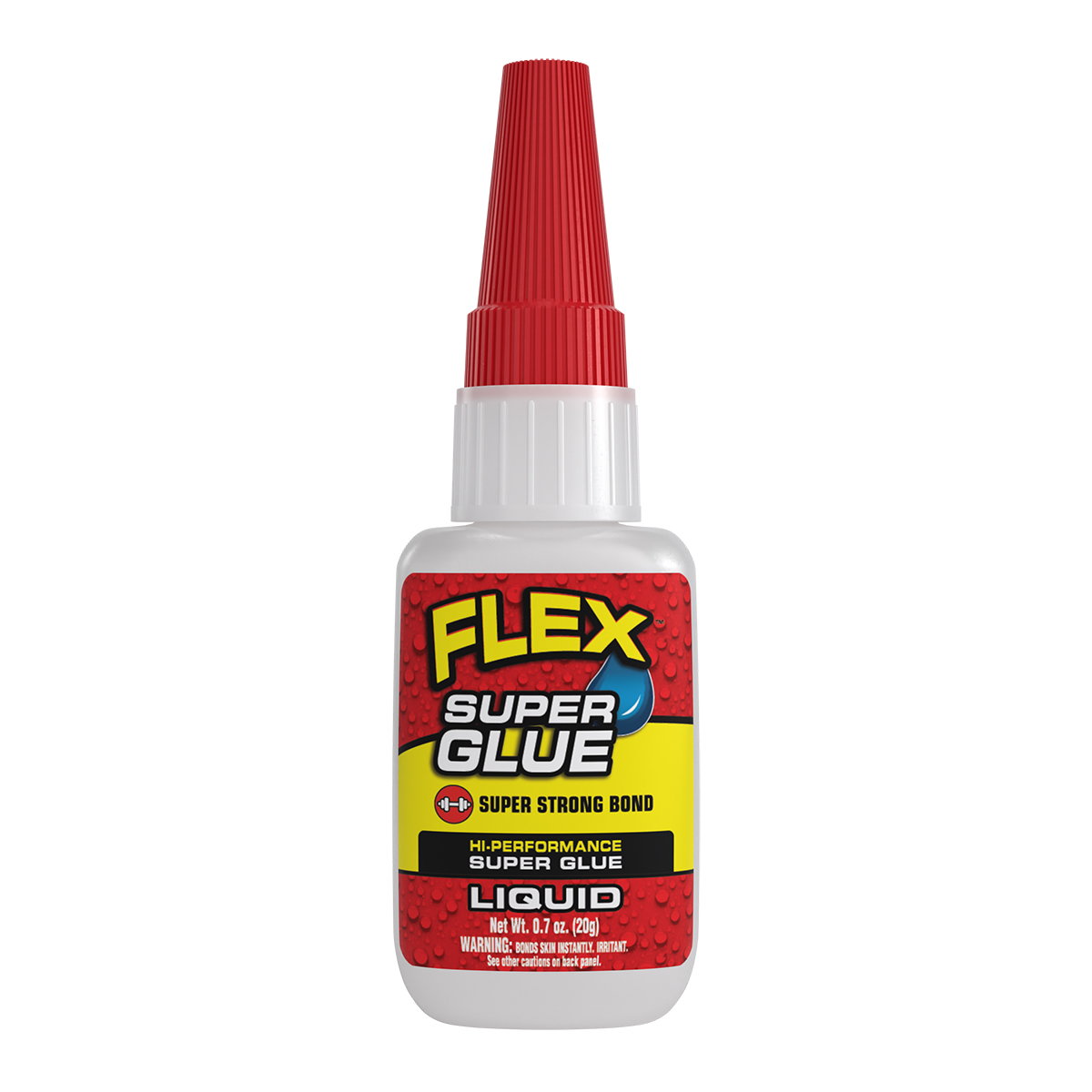 Flex Seal Flex Super Glue Liquid SGLIQB20 - High-Strength Water-Resistant Glue in 20g Bottle for DIY Crafts Emergency Repairs - 