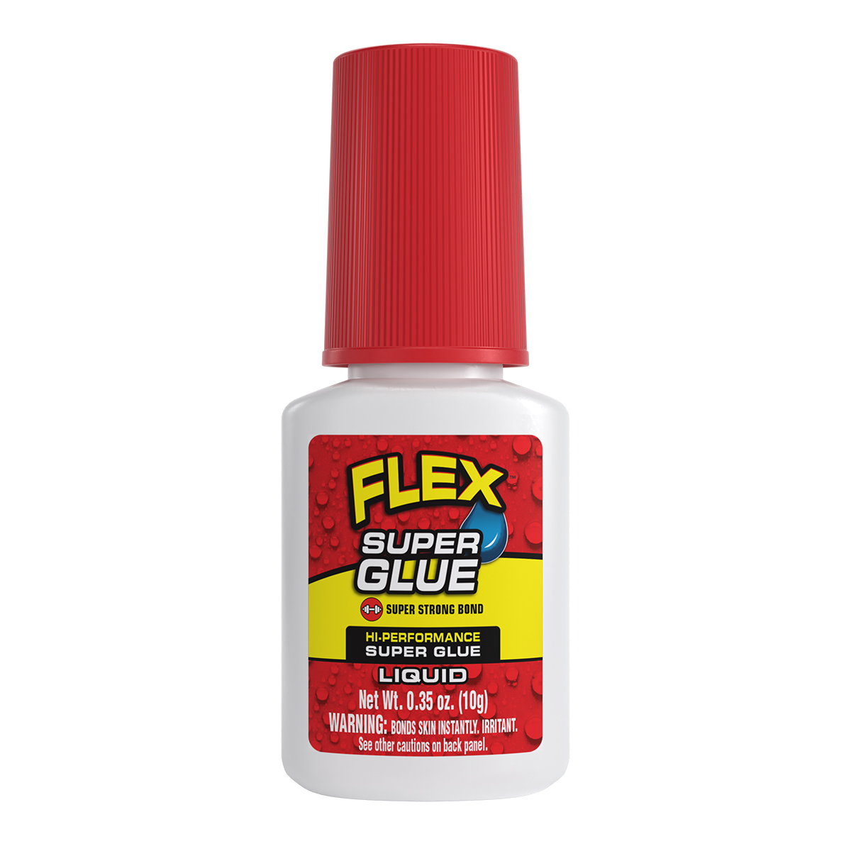 Flex Seal Flex Super Glue Liquid Brush-On SGLIQ10BT - High-Strength Water-Resistant Glue Bottle for DIY Crafts Emergency Repairs