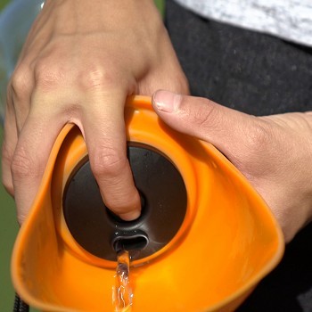 Fold-A-Bowl - Portable Pet Water Bottle and Bowl - Orange