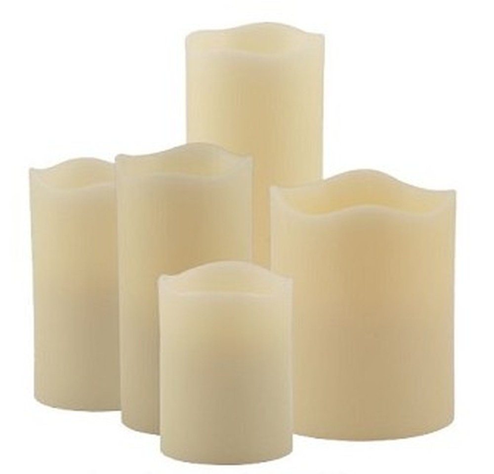 Melted Top Flameless Pillar Candle with Timer - 3 x 4