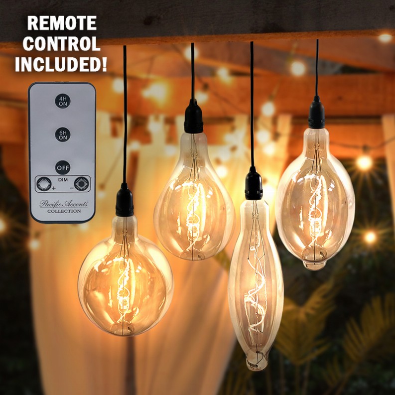 RetroEssence Battery Operated LED Vintage Light | by Pacific Accents - Globe