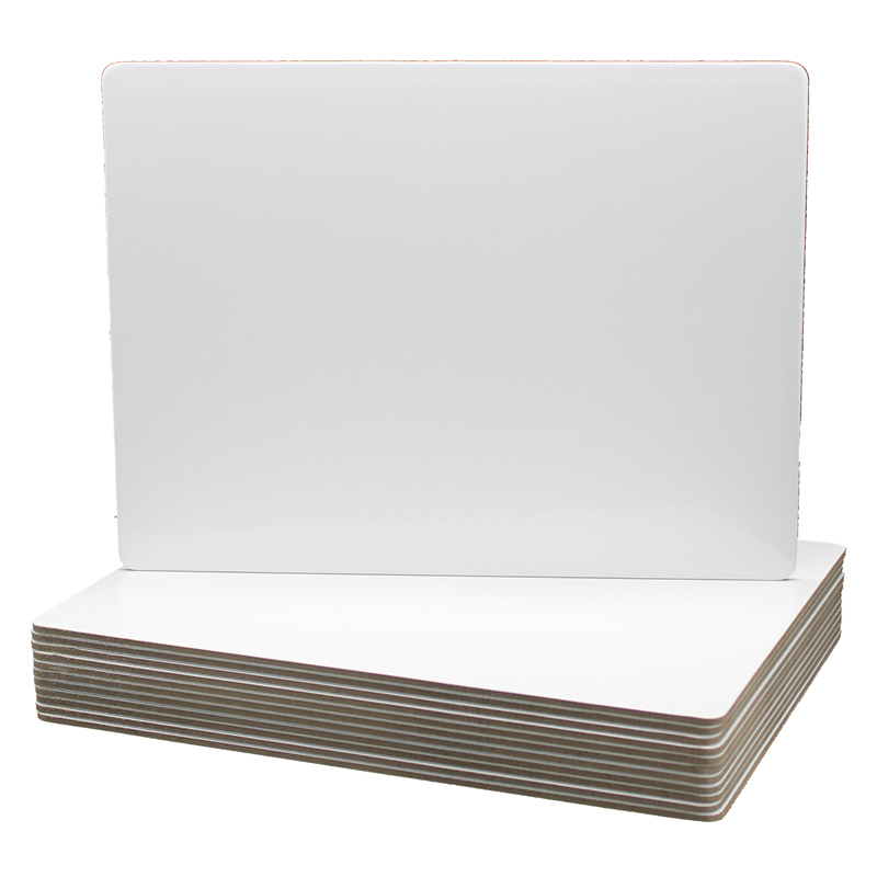 Flipside Magnetic Plain Dry Erase Board - 12" (1 ft) Width x 9" (0.8 ft) Height - White Surface - Rectangle - 12 / Pack