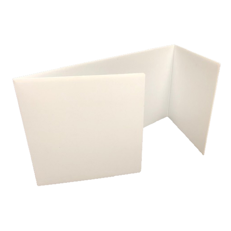 Flipside Tri-fold StudyCarrel - 12" Height x 48" Width x 1.10" Length - White - Plastic