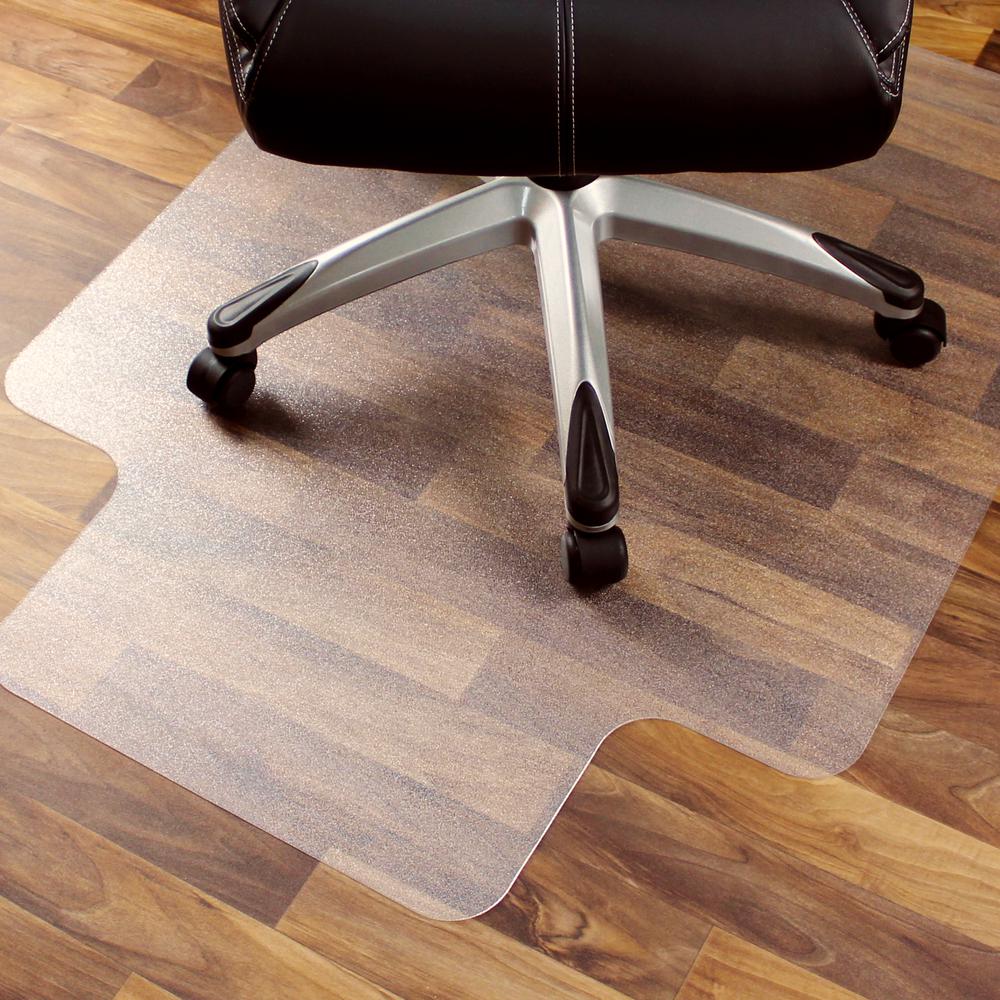 Cleartex Ultimat Chair Mat, Rectangular With Lip, Clear Polycarbonate, For Hard Floor, Size 48" x 53"