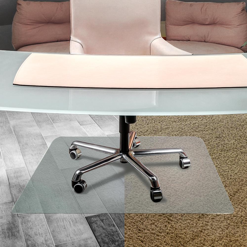 Cleartex UnoMat, Anti-Slip Chair Mat, For Polished Hard Floors / Very Low Pile Carpets / Carpet Tiles, Rectangular Size 35" x 47