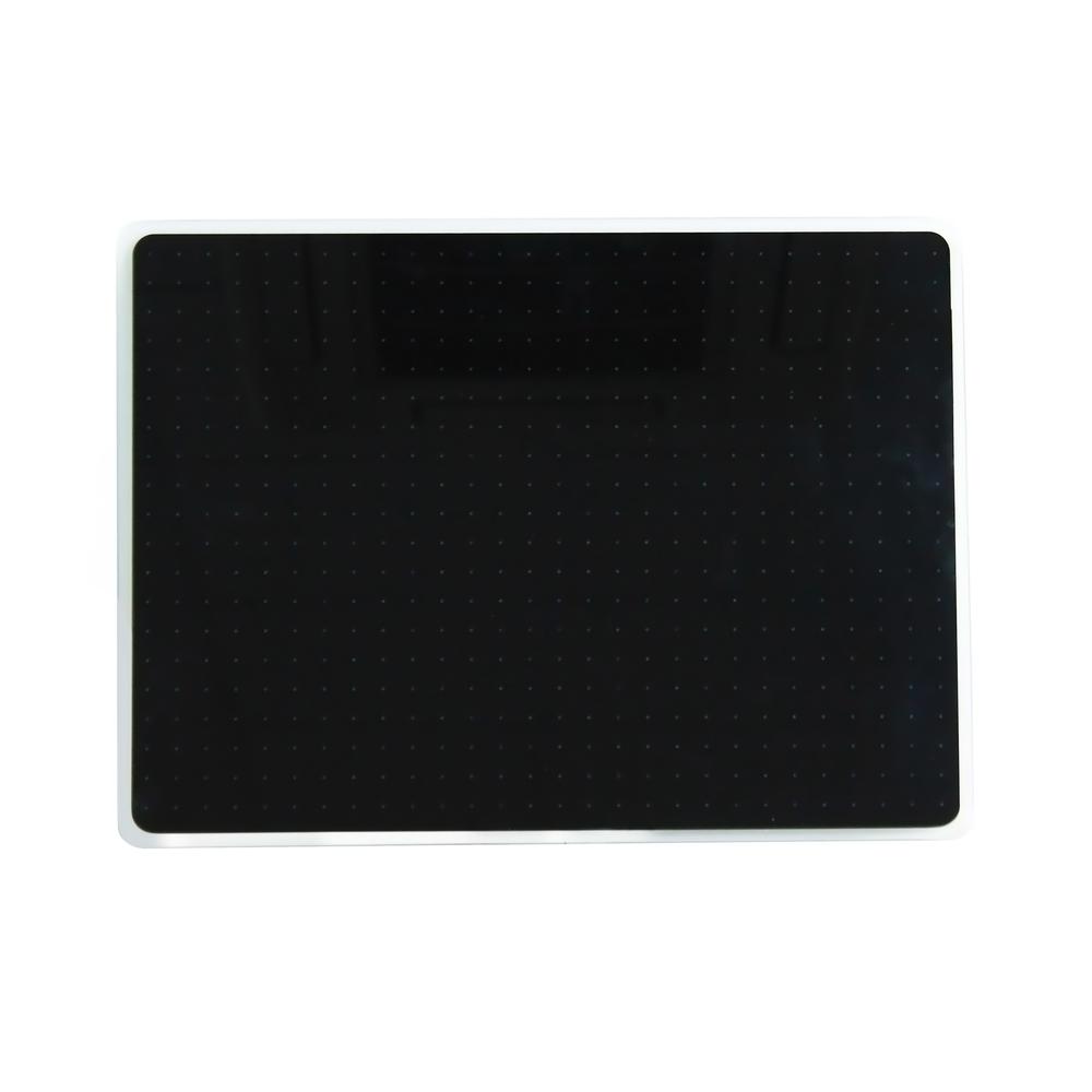 Black Multi-Purpose Grid Glass Dry Erase Board 24" x 36"