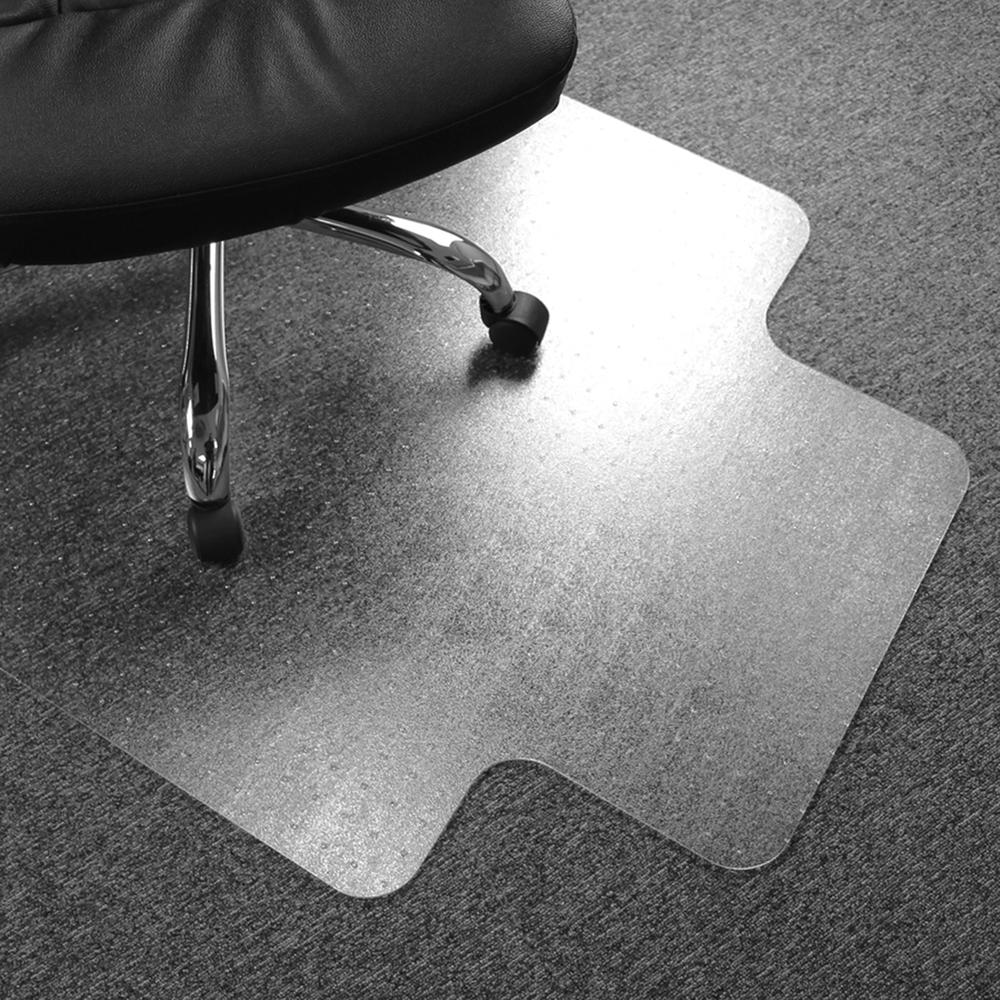 Cleartex Advantagemat, PVC Clear Chair Mat, for standard pile carpets (3/8" or less), Rectangular with Lip, Size 36" x 48"