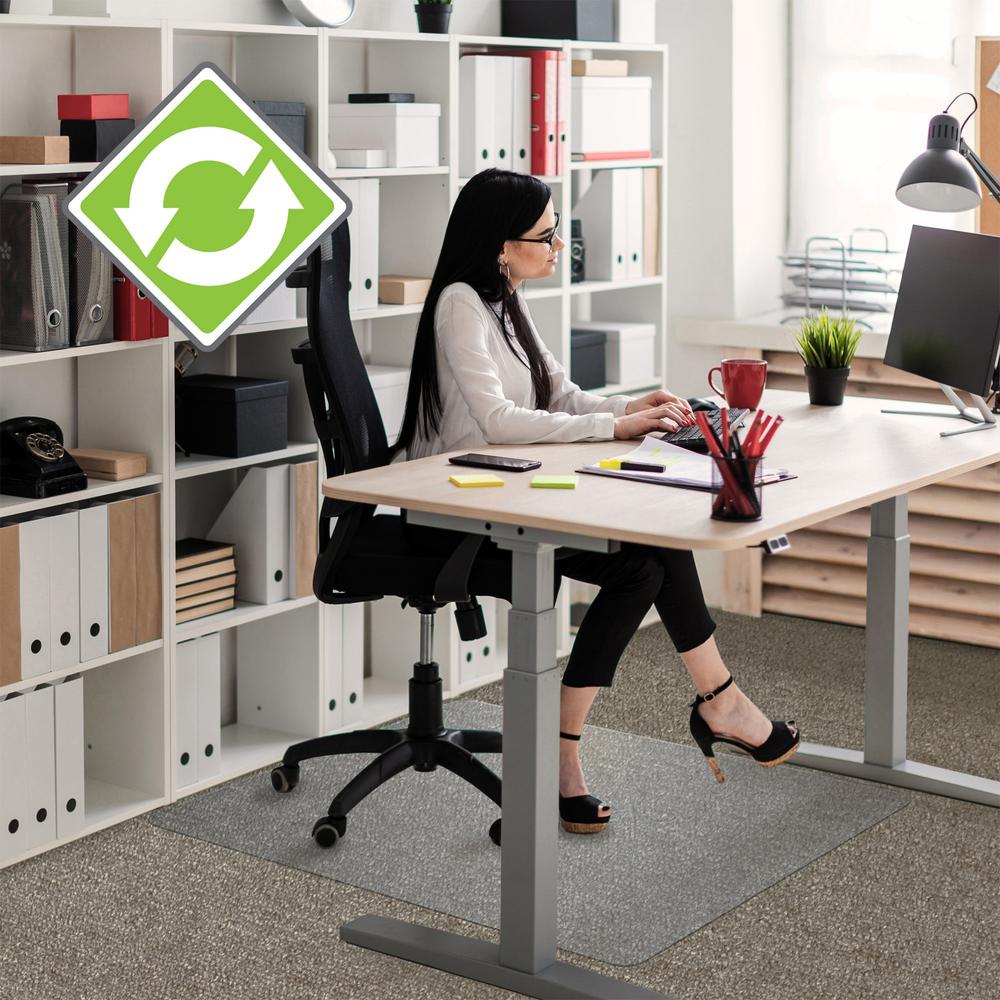 EcoTex Enhanced Polymer Rectangular Chairmat for Standard Pile Carpets 3/8" or less (30" X 48")