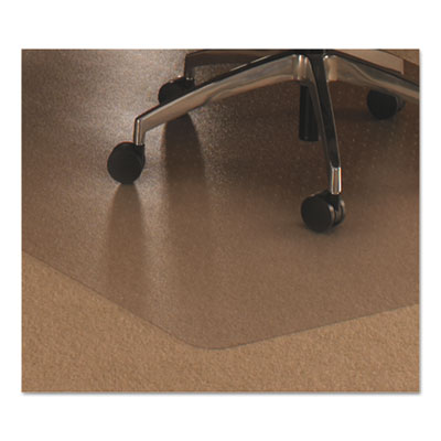 Cleartex Ultimat Rectangular Chair Mat, Polycarbonate, For Low & Medium Pile Carpets (up to 1/2"), Size 35" x 47"