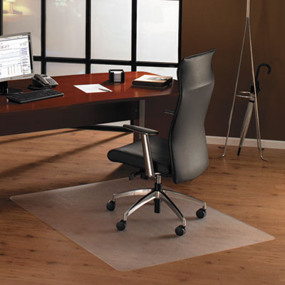 Cleartex Ultimat Rectangular Chair Mat, Polycarbonate, For Plush Pile Carpets (over 1/2"), Size 35" x 47"