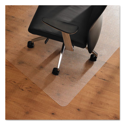 Cleartex UnoMat Hard Floor/Very Low Pile Chair Mat - Hard Floor, Home, Office - 60" Length x 48" Width x 74.8 mil Thickness - Re