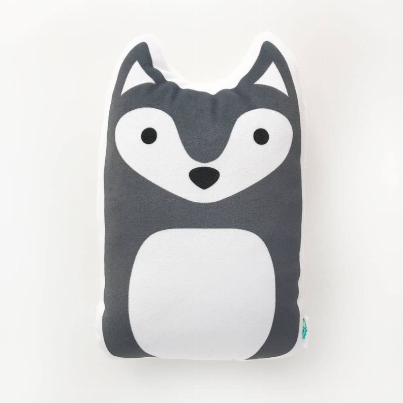 Cute Animal Pillow - Gray Wolf Pillow