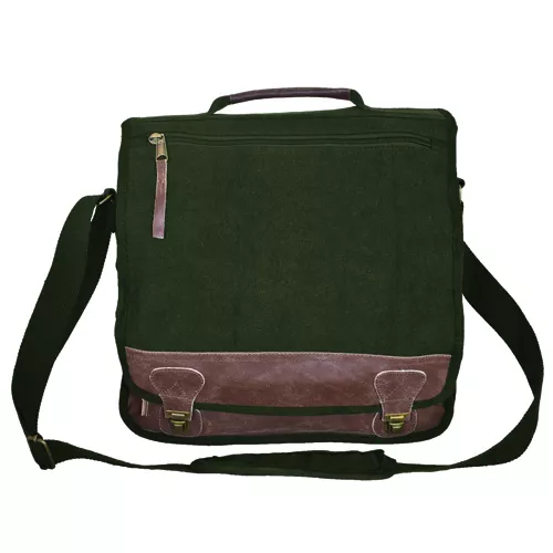 "Classic" Euro-Style Messenger Bag - Olive Drab