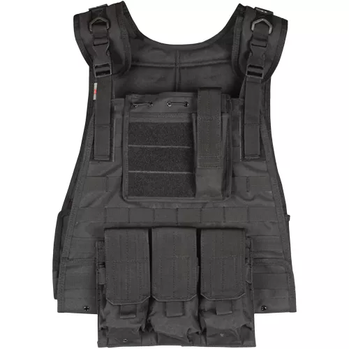 Big And Tall Modular Plate Carrier Vest - Black
