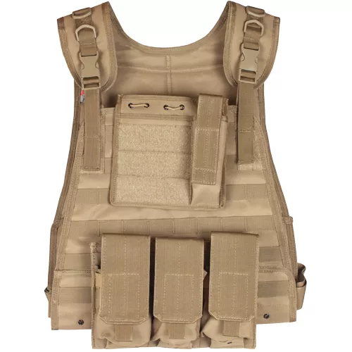 Big And Tall Modular Plate Carrier Vest - Coyote
