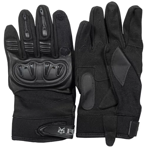 Clawed Hard Nuckle Shooter's Glove - Black Small