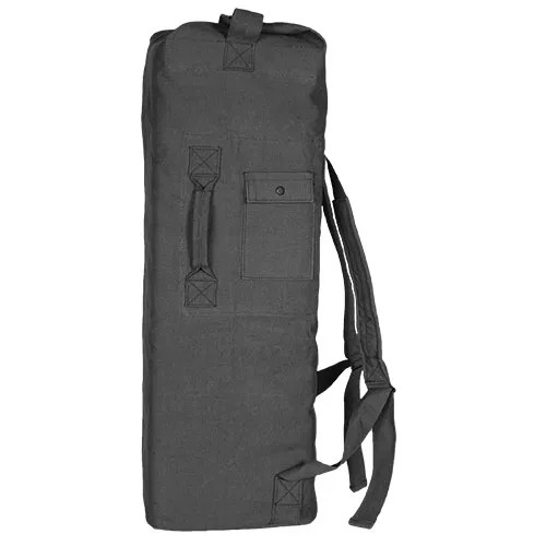 GI Style 2 Strap Duffle Bag - Black