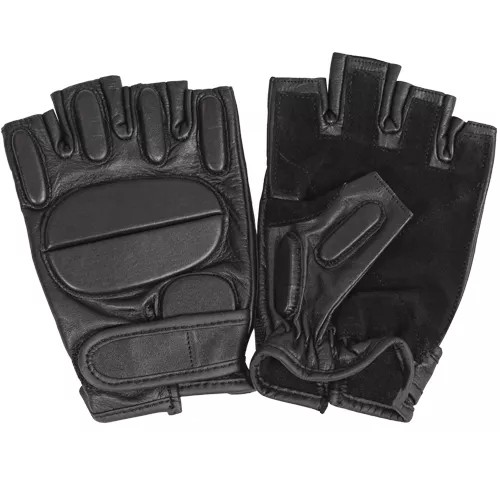 Half Finger Rappelling  Glove - Black Medium