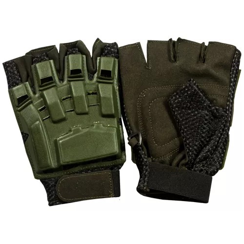 Half Finger Tactical Engagement Glove - Olive Drab  Large