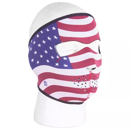 Neoprene Thermal Face Mask - USA Flag