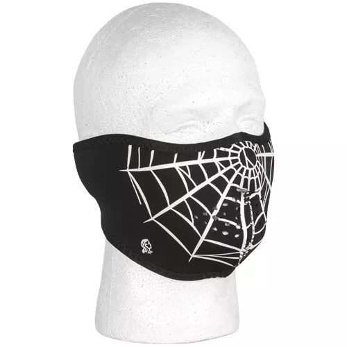 Neoprene Thermal Half Mask - Spider Web