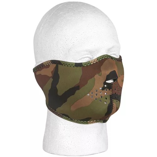 Neoprene Thermal Half Mask - Woodland Camo