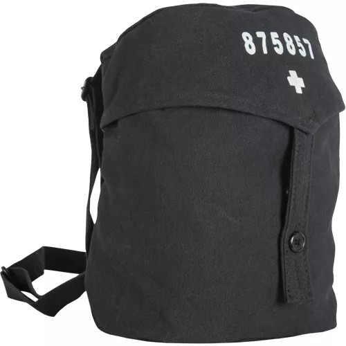 Swiss Army Gas Mask Bag - Black