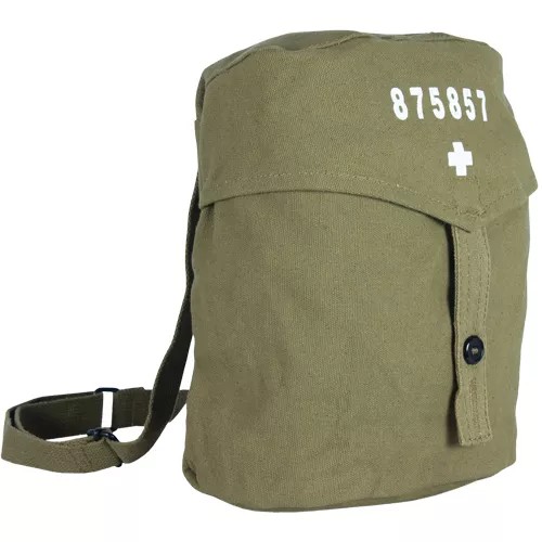 Swiss Army Gas Mask Bag - Olive Drab