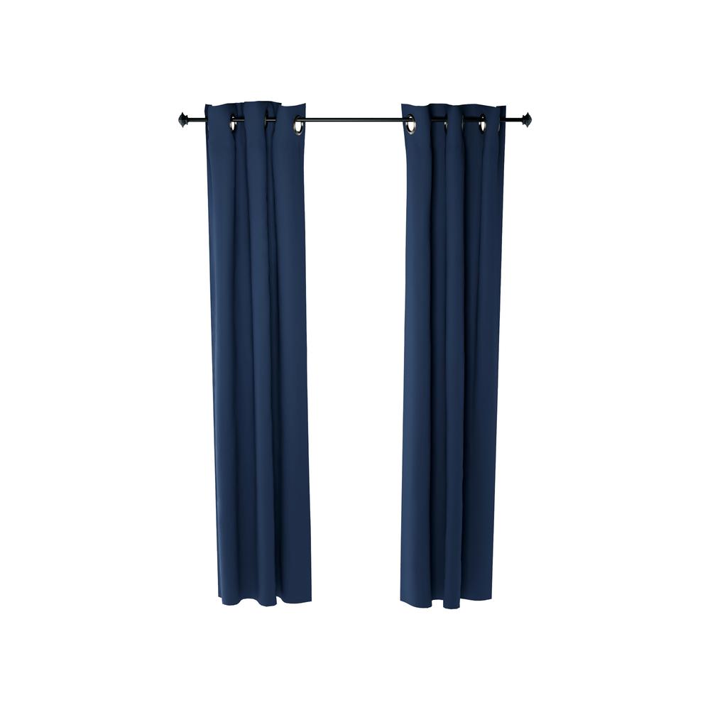 Furinno Collins Blackout Curtain 42x84 in. 2 Panels, Dark Blue