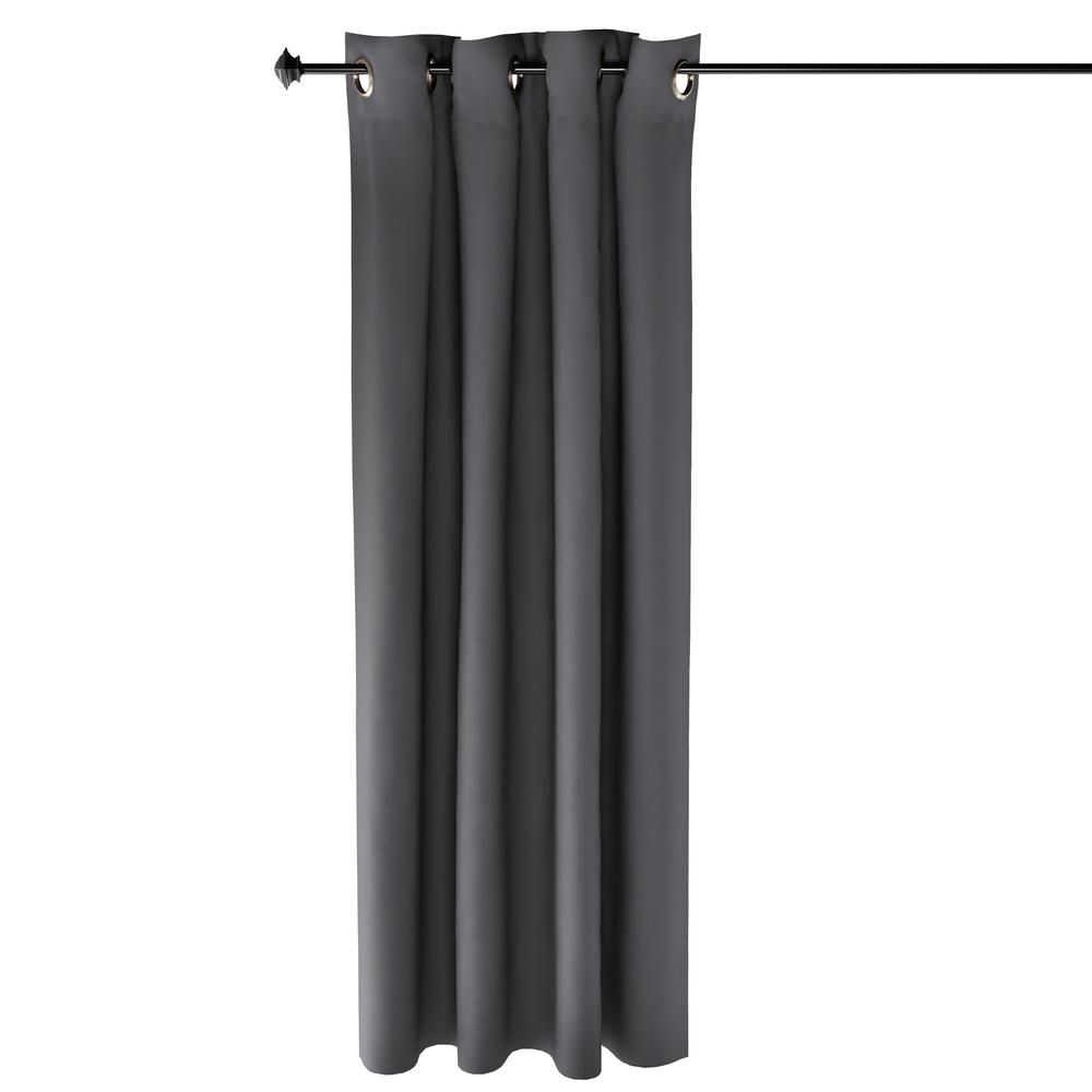 Furinno Collins Blackout Curtain 52x63 in. 2 Panels, Dark Grey