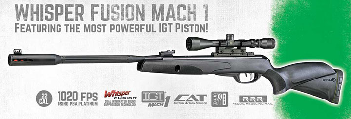 Gamo Whisper Fusion Mach-1 .177cal IGT Powered Air Rifle with Scope