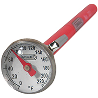General Tools 321 Pocket Analog Thermometer With Magnifying Lens, 0 - 220 deg F