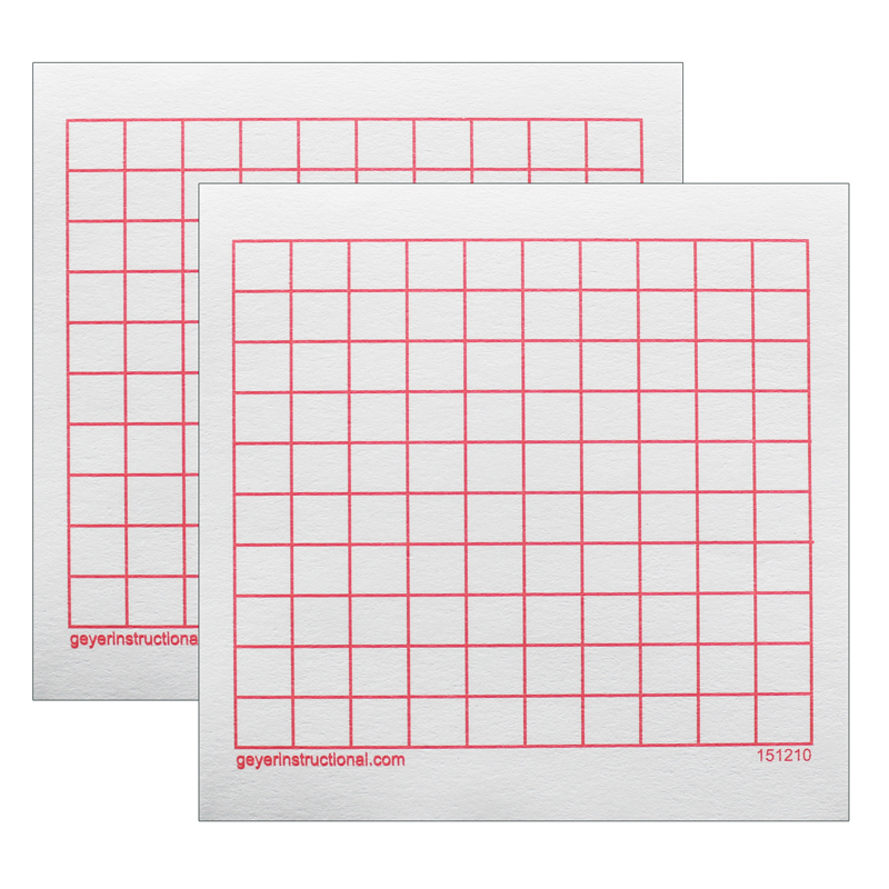 Graphing 3M Post-it Notes,10 x 10 Grid, 4 Pads Per Pack, 2 Packs