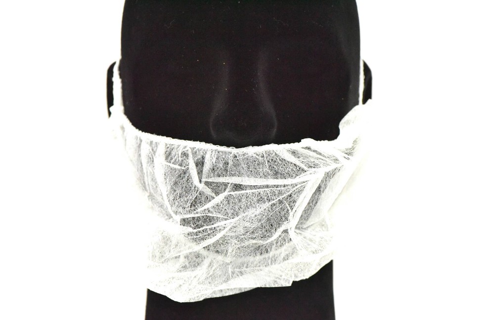 Disposable Polypropylene Beard Net Covers with Elastic Bands