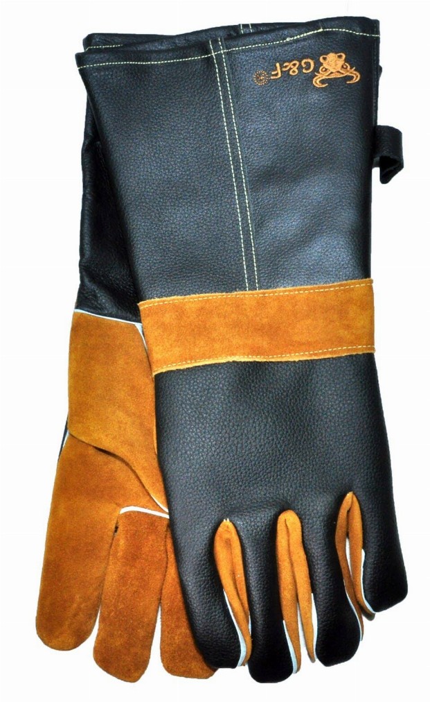 Extra Long Cuff Heat Resistant Leather Gloves