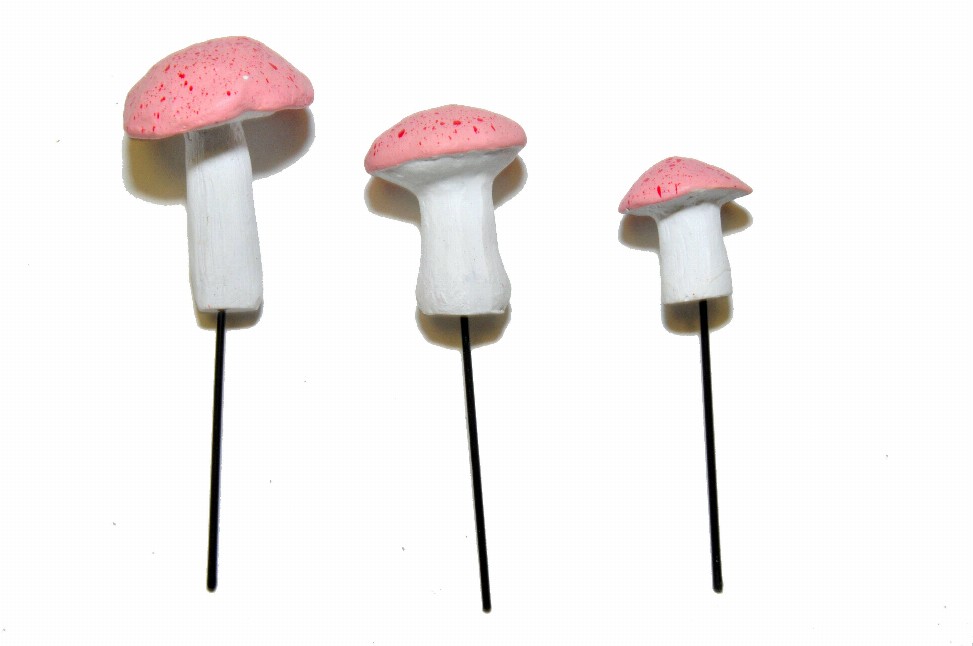 Garden Miniature Mushrooms - Pink