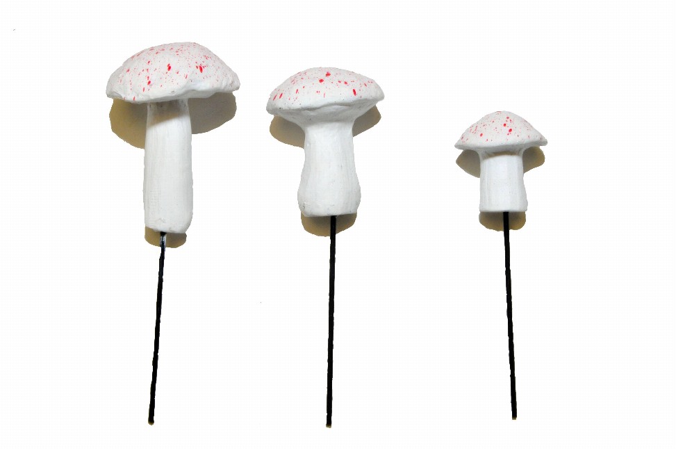 Garden Miniature Mushrooms - White