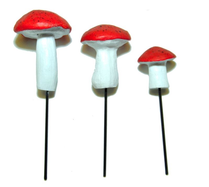 Garden Miniature Mushrooms - Orange