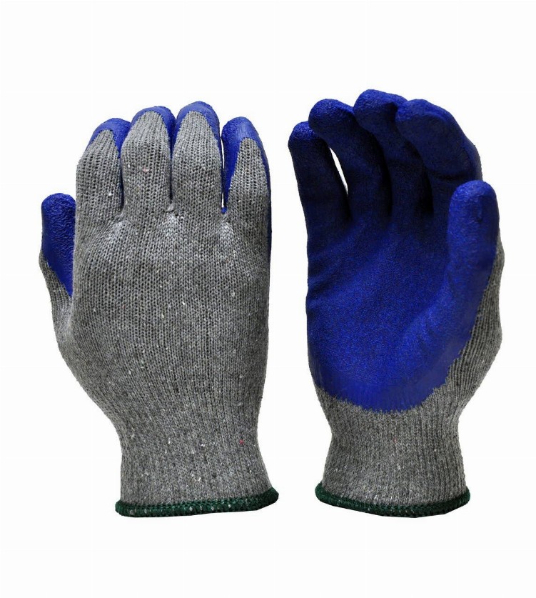 Men's Knit Work Gloves  with Textured Rubber - S S 12 pairs